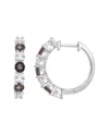 Lab Grown Gemstones Silver Lab-grown Diamond & Gemstone Hoops