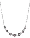 Lab Grown Gemstones Silver Lab-grown Diamond & Gemstone Necklace