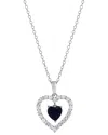 Lab Grown Gemstones Silver Lab-grown Diamond & Gemstone Pendant