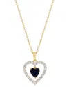 Lab Grown Gemstones Silver Lab-grown Diamond & Gemstone Pendant
