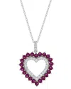Lab Grown Gemstones Silver Lab-grown Diamond & Gemstone Pendant