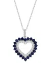 Lab Grown Gemstones Silver Lab-grown Diamond & Gemstone Pendant