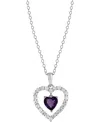 Lab Grown Gemstones Silver Lab-grown Diamond & Gemstone Pendant
