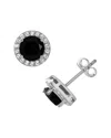 Lab Grown Gemstones Silver Lab-grown Diamond & Gemstone Studs