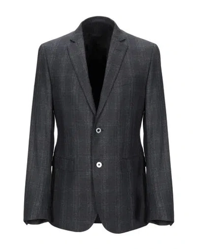 Lab. Pal Zileri Man Blazer Charcoal Size 44 Wool, Viscose In Gray
