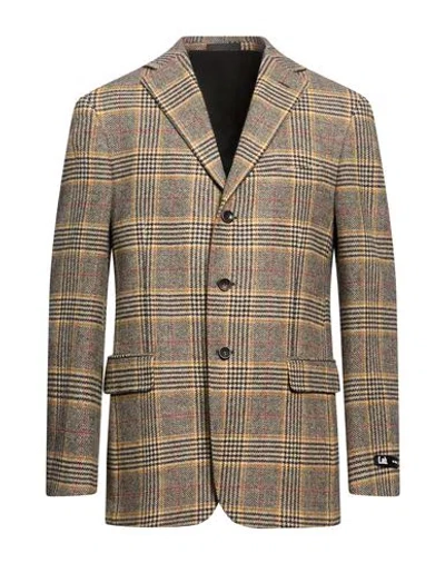 Lab. Pal Zileri Man Blazer Cream Size 42 Virgin Wool In Brown