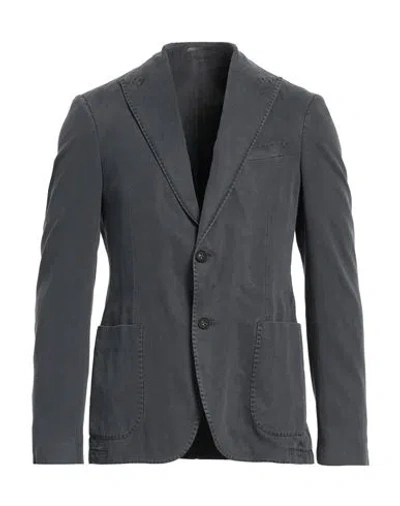 Lab. Pal Zileri Man Blazer Lead Size 42 Lyocell In Grey