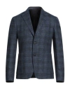 Lab. Pal Zileri Man Blazer Navy Size 38 Wool, Cotton, Polyamide, Linen In Blue