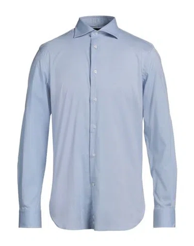 Lab. Pal Zileri Man Shirt Sky Blue Size 17 Cotton