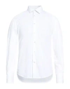 Lab. Pal Zileri Man Shirt White Size 15 Cotton, Nylon, Elastane In White