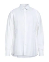 Lab. Pal Zileri Man Shirt White Size 17 Linen, Cotton In White