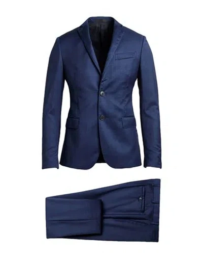 Lab. Pal Zileri Man Suit Navy Size 38 Wool In Blue