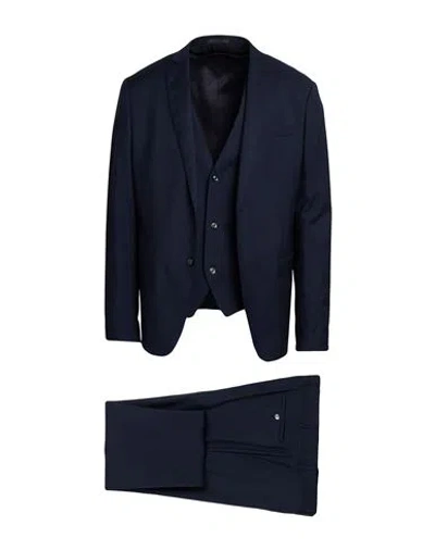 Lab. Pal Zileri Man Suit Navy Size 48 Wool