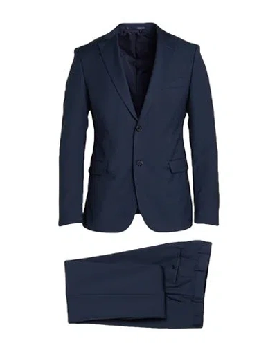 Lab. Pal Zileri Man Suit Navy Size 50 Wool