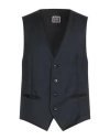 Lab. Pal Zileri Man Tailored Vest Midnight Blue Size 44 Wool In Blue