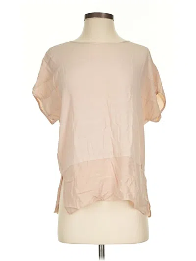 Pre-owned Lab Short Sleeve Blouse In Brown