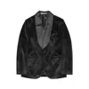 Lab001 Jacket Man  Smoking Rever In Satin Planned In Black