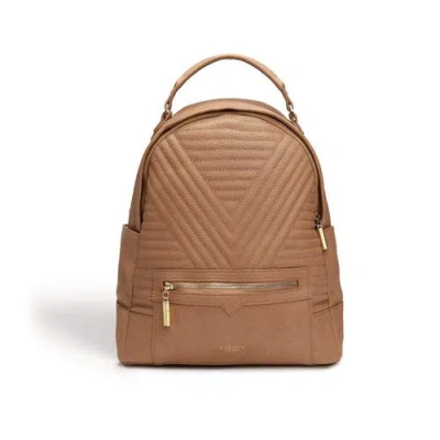 Labante London Camberwell Quilted Vegan Backpack In Brown