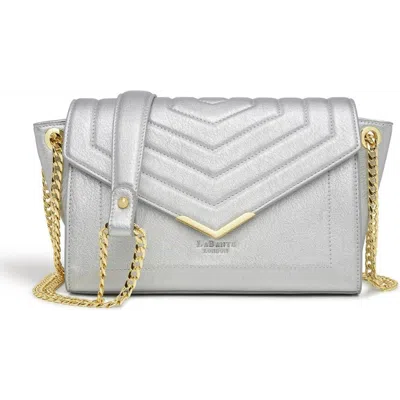 Labante London Kensington Vegan Cross-body Bag In Silver