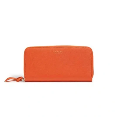 Labante London Serene Vegan Zip Around Wallet In Orange