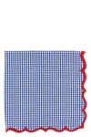 Labarri Scalloped Vichy Napkin In Multi