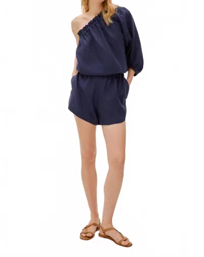 Labeca Capri Asymmetrical Blouse In Navy In Blue