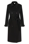 Labeca London Black Wool Trench Coat In Black