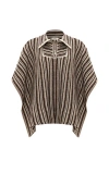 Labeca London Juniper Striped Wool Cape In Multi