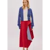 Labeca London Kayra Cotton Striped Skirt In Red