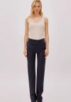 Labeca London Midnight Wool Pinstripe Pants In Blue