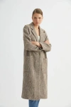 Labeca London Oversized Herringbone Coat In Multi