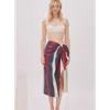Labeca London Soho Linen Wrap Skirt In Multi