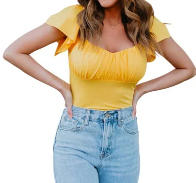 Label 86 Women's Hello Top In Yellow