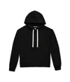 Label Go-to Hoodie Men's Black Cotton Blend Long Sleeve Pullover Jdm1115 In Black
