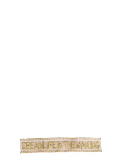 Label K Braided Fabric Bracelet In Yellow