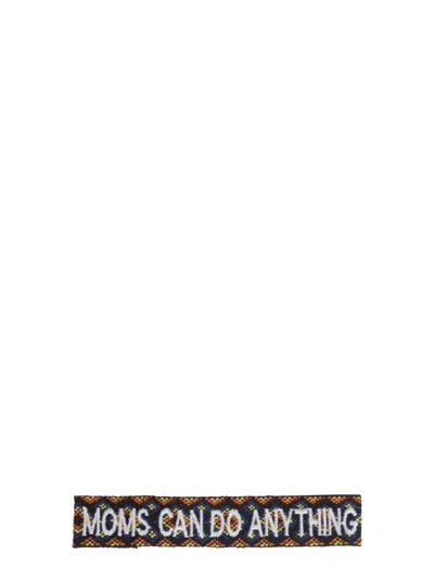 Label K Braided Fabric With Embroidered Text Bracelet In Multi