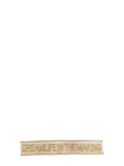 Label K Mini Braided Fabric Bracelet In White