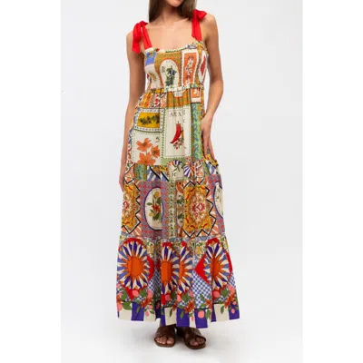 Label Of Love Amalfi Mosaic Maxi Dress In Multi