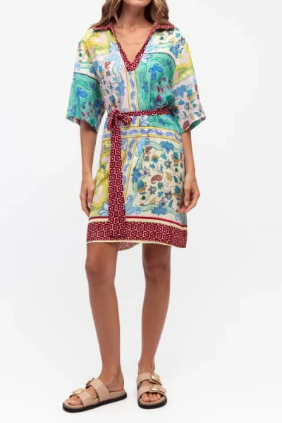 Label Of Love Garden Mosaic Short Dress In Multi