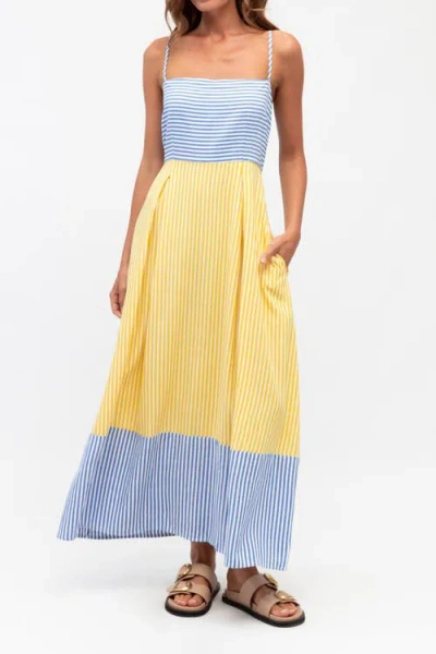 Label Of Love Isabel Striped Dress In Yellow