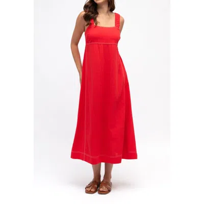 Label Of Love Stitched Up Maxi Dress In Red