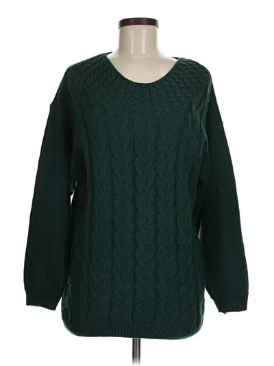 Pre-owned Label Pullover Sweater In Green