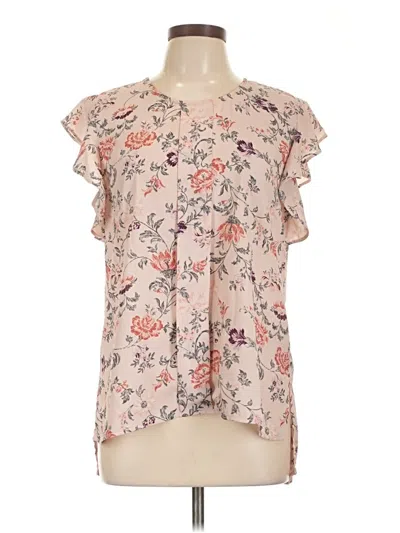 Pre-owned Label Rachel Roy Short Sleeve Blouse In Pink