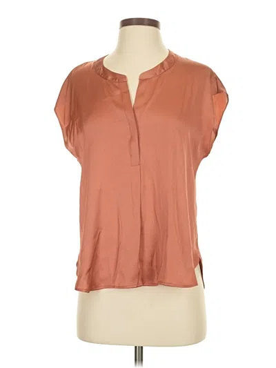 Pre-owned Label Short Sleeve Blouse In Brown