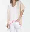 Label+thread Amelia Tassel Poncho In White/ecru In White