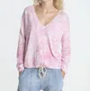 Label+thread Boardwalk Vee Top In Pink In Pink