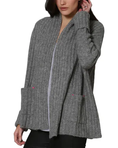 Label+thread Cozy Cuffed Cardigan In Gray