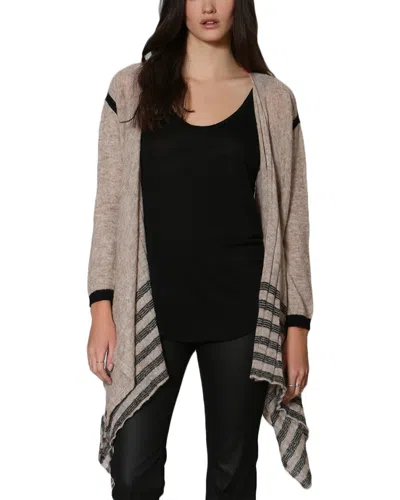 Label+thread Cozy Scarf Cardigan In Brown