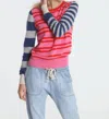 Label+thread Jessie Stripe Crew Sweater In Pink In Pink
