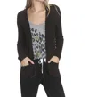 Label+thread Parker Fray Cardigan In Brown/black In Black